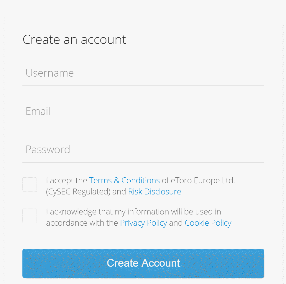 eToro skapa konto